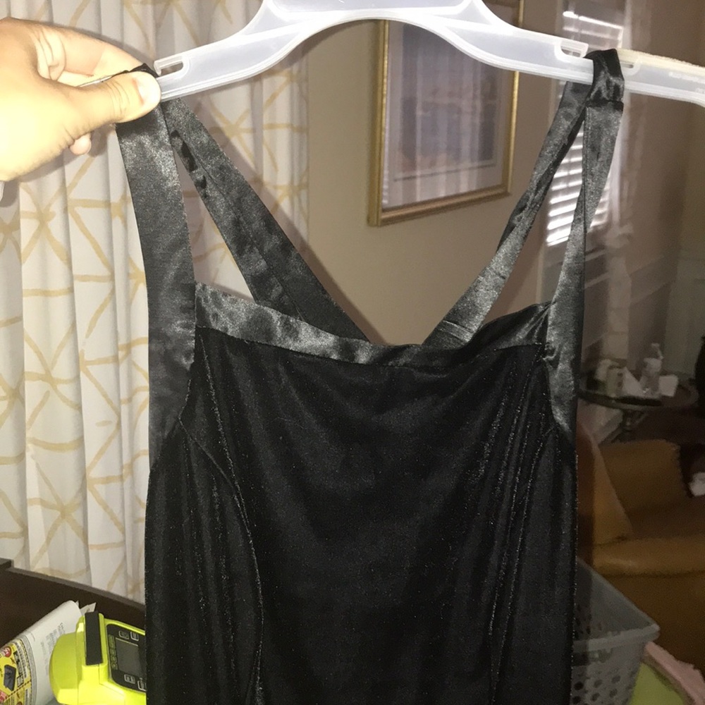 Black velvet dress
